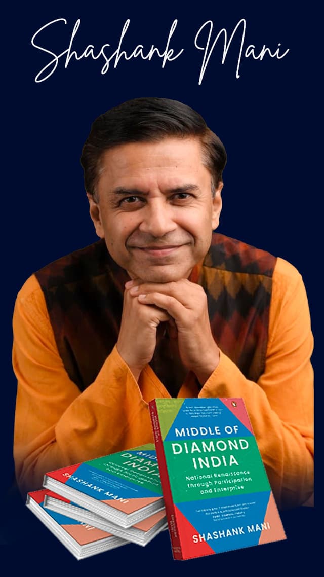 Shashank Mani with Middle of Diamond India Book